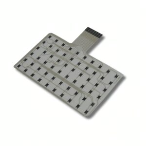 Flexible membrane switch circuit with silver traces for keypad assembly