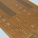 Close-up of copper traces on FPC membrane switch