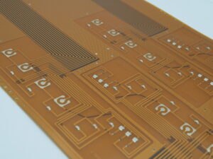 Close-up of copper traces on FPC membrane switch